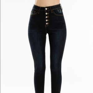 KanCan High Waisted Button-fly Skinny jeans